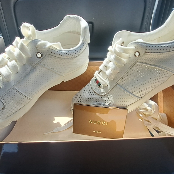 Gucci Shoes Gucci Praga Soft White Sneakers Authentic Sz8 Poshmark
